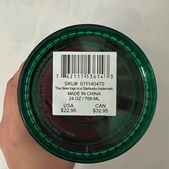 NWT Starbucks Spring 2023 Watermelon Iridescent Sprout Green 24 oz Tumbl… - Picture 4 of 4